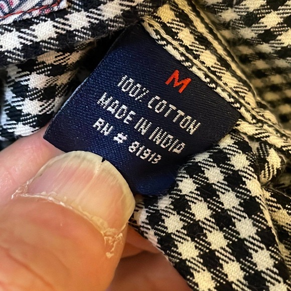 Robert Graham Medium Mens White Black Cotton Check Long Sleeve Button Up Shirt - Picture 7 of 10